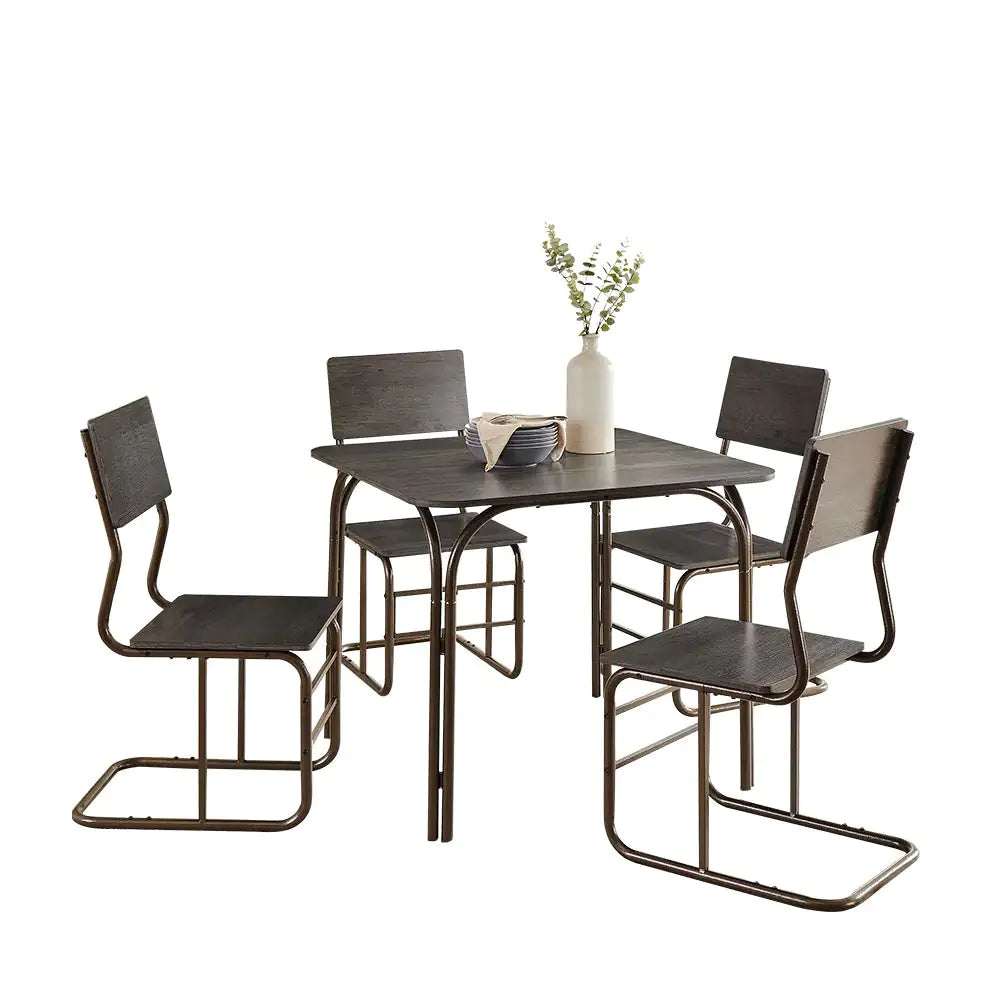 Modern Elegant 4 Chair Wood Table